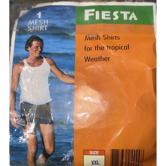 Fiesta Mesh Shirt Size Xxl Yellow ******FROM JAMAICA !!! - Picture 2 of 4